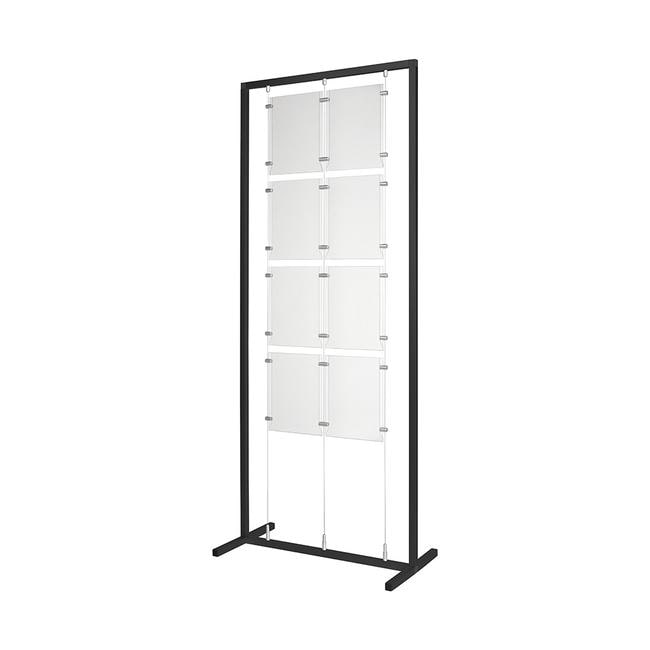 Panneau d'affichage multi-cadres "Construct" 8x A4 - noir-