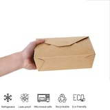 thumbnail of DeinPack Take Away Box I Bio Speisebox mit Faltdeckel 500 ml I Pappschachtel rechteckig 50 Stück