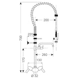 thumbnail of Ducha de prelavado Gastro-Inox con 2 mandos giratorios modelo de sobremesa