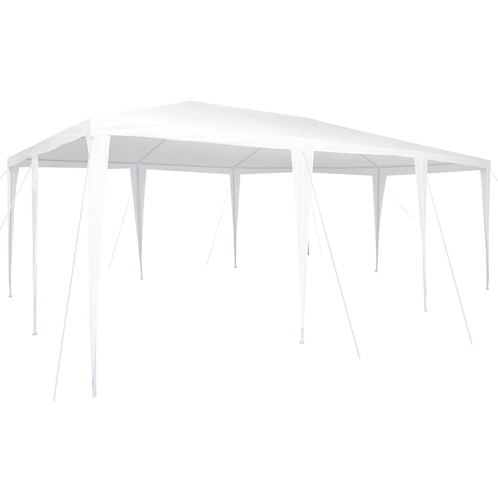 vidaXL Party-Zelt Weiß 600 x 400 x 266 cm Polyethylen und Stahl