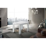 thumbnail of Dmora Ausziehbarer Esstisch Otto, Hilfsküchenkonsole, ausziehbarer Tisch, 100 % Made in Italy, cm 90x90h75, glänzend weiß