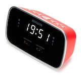 thumbnail of Radio Relógio AIWA CRU-19RD, Duas portas USB frontais, Display LED com ajuste de brilho, Rádio FM com 10 estações predefinidas