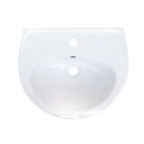 thumbnail of Waschbecken Heide Weiß Keramik mit Hahnloch & Überlauf – zeitlos elegantes Wandwaschbecken für Bad & Gäste-WC