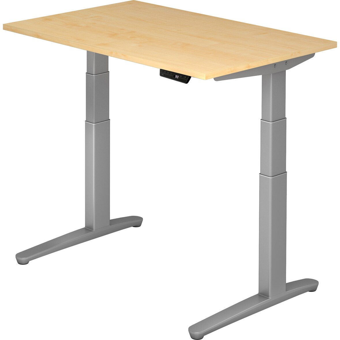 bümö elektrisch höhenverstellbarer Schreibtisch 120x80 cm mit Memory-Steuerung - Design Schreibtisch höhenverstellbar elektrisch, elektrischer