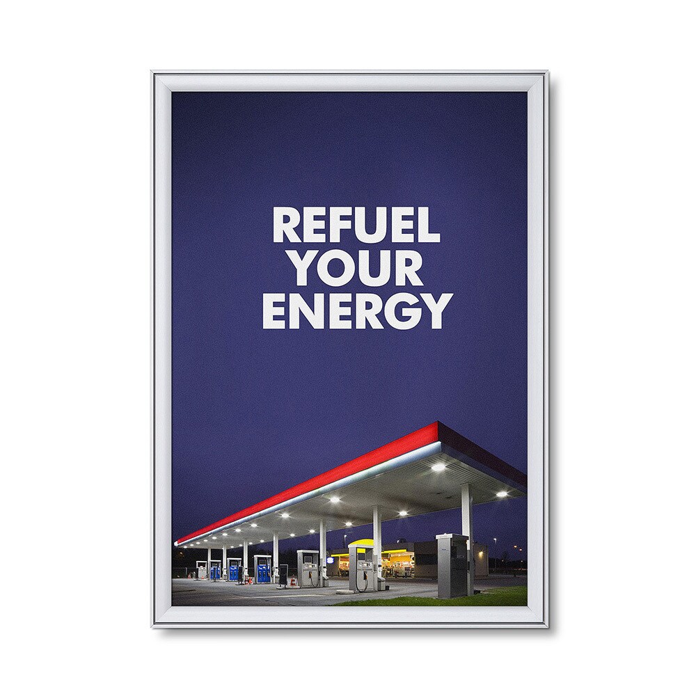 Exposiciónate 37 mm Design Kliklijst Compasso® Rechte Hoeken A0 Weerbestendig KRA0G37WR