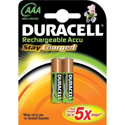 Akku NiMH AAA 1, 2V StayCharged (HR03) 800mAh *Duracell* 2er-Pack