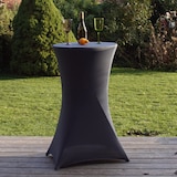 thumbnail of Stehtisch mit anthraziter Husse klappbar Ø 60cm Bistrotisch Klapptisch Biertisch