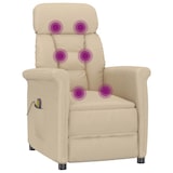 thumbnail of vidaXL Massagesessel Creme 70.5 x 96.5 x 95 cm Stoff und Metall