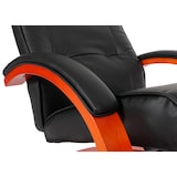 thumbnail of Fernsehsessel Relaxsessel Sessel Pescatori, Kunstleder, mit Hocker ~ schwarz