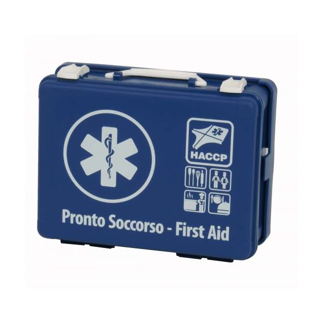 PVS Cassetta di pronto soccorso MEDIC 1  HACCP in plastica 25x9x19 cm 33 unità BLU