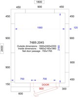 thumbnail of Tiefkühlzelle - 6,6 m³- 1,8 x 2,4 - Höhe 2,2 m - inkl. Wandkühlaggregat - PREMIUM