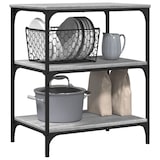 thumbnail of vidaXL Keukentrolley 60x41x76 bewerkt hout grijs sonoma eikenkleurig