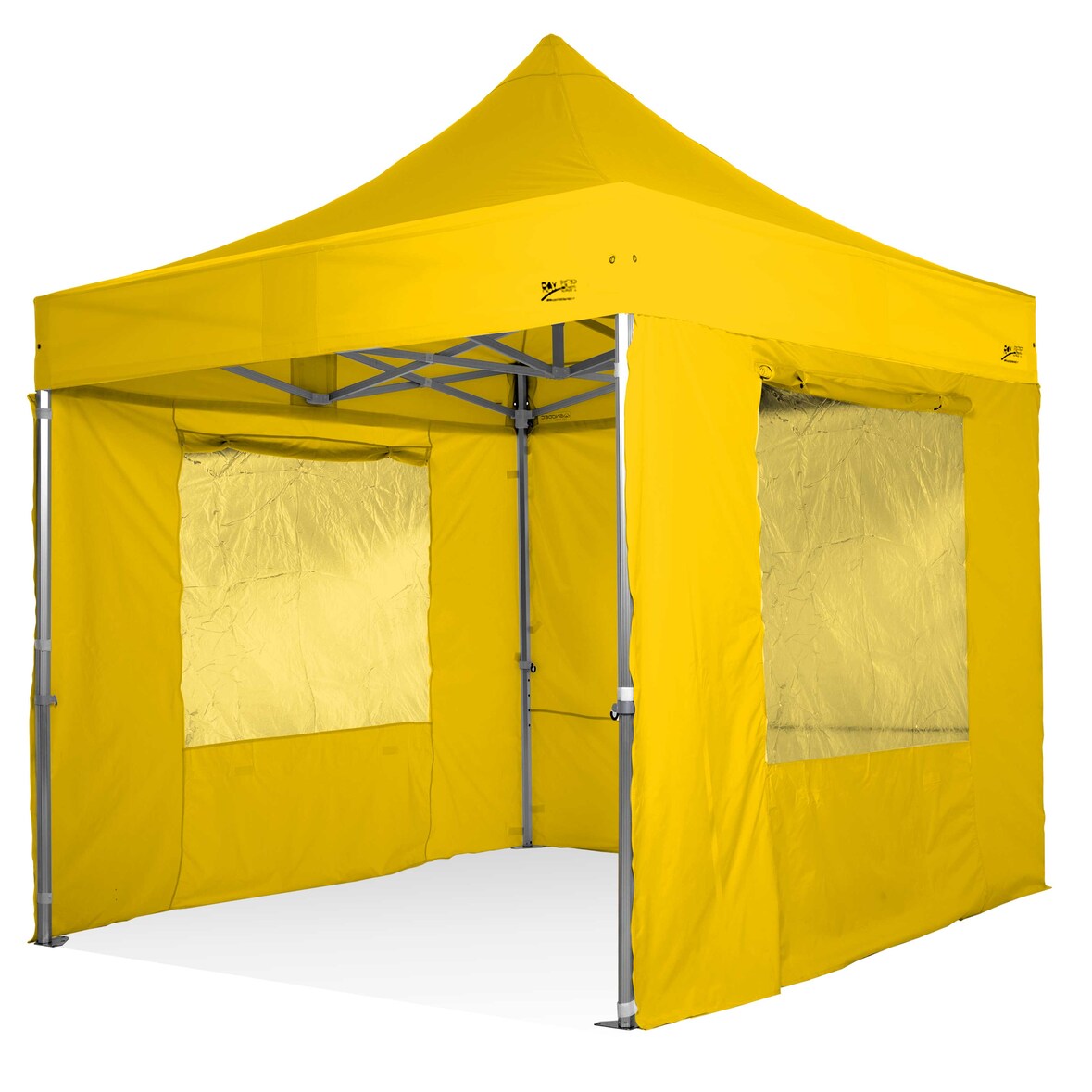 RAY BOT Gazebo pieghevole 3x3 giallo Exa 45mm alluminio con finestre PVC 350g