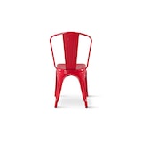 thumbnail of Lot de 4 chaises style industriel en métal rouge - Finition brillant