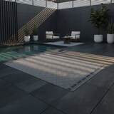 thumbnail of Balkonteppich Raute Wetterfest Waschbar Strapazierfähig Terrasse Garten Schadstoffgeprüft Grau 80x150 cm – CORTINA von Kadima Design