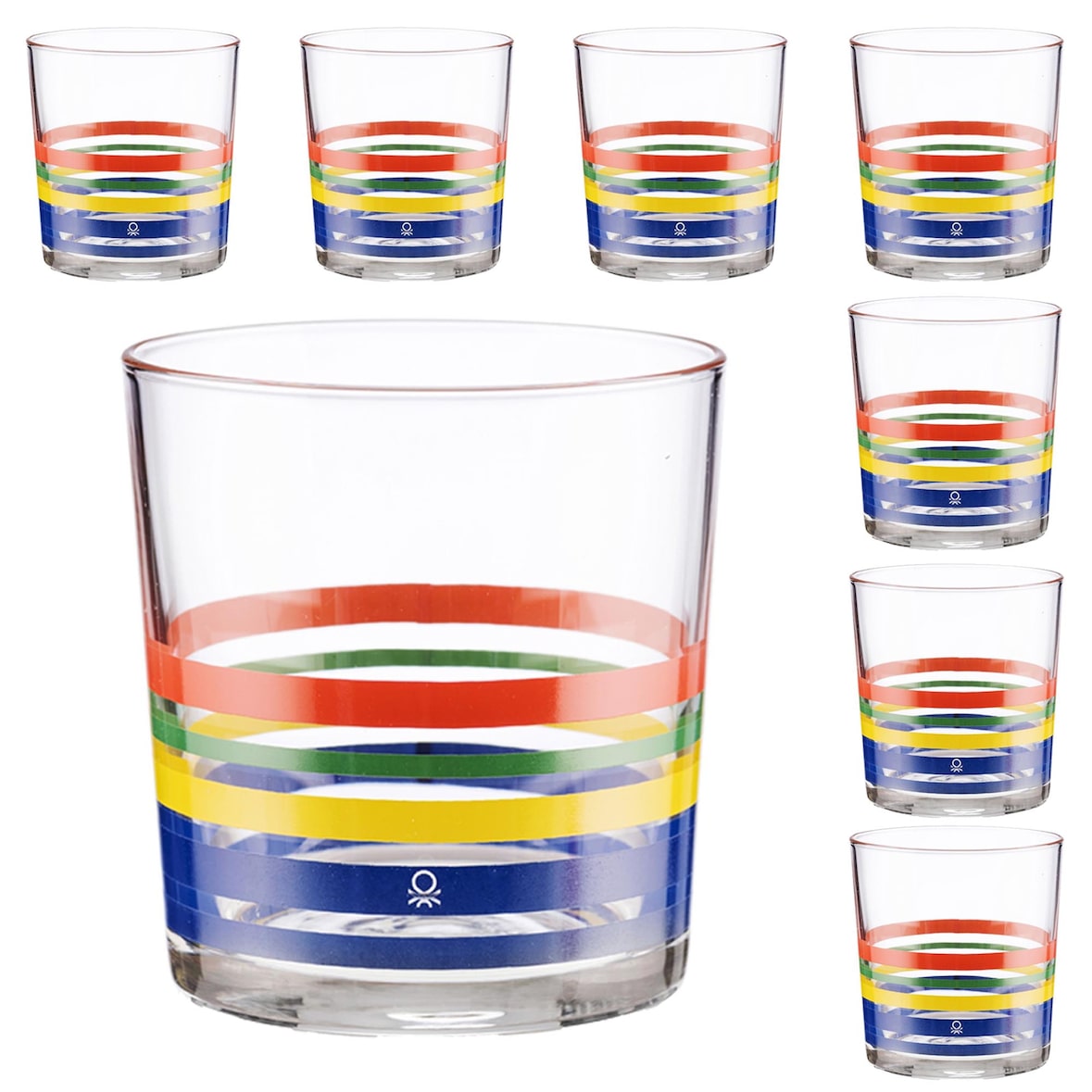 Benetton - 8er-Set Glasbecher 33 cl