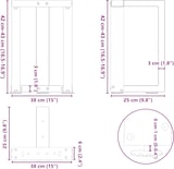 thumbnail of Helloshop26 - Set aus 2 T-förmigen Couchtischbeinen 38 x 25 x 42-43 cm aus schwarz pulverbeschichtetem Stahl 02_0057294