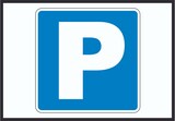 thumbnail of Parkplatz Still liegen erlaubt Symbol A5 Rückseite selbstklebend