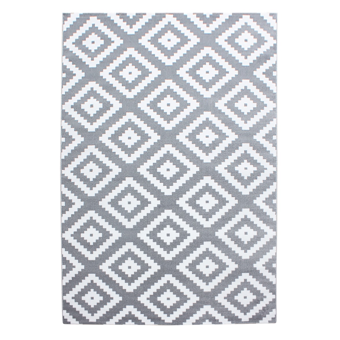 Teppich Waschbar Geo-Muster Modern Strapazierfähig Esszimmer Flur Grau 240x340 cm OEKO-TEX Fußbodenheizung geeignet – INN von Kadima Design