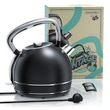 thumbnail of Arendo Wasserkocher 1,7 l, 2200 W, Edelstahl Retro Style Vintage, Überhitzung & Trockenkochschutz, schwarz