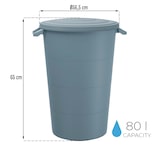 thumbnail of Prosperplast - Fusto raccolta acqua LISCIO da 80 L, dimensioni: 565x464x650 mm