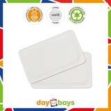 thumbnail of DayBays 60000 Stk. Pappteller 13x20 cm rechteckig weiß ohne Beschichtung