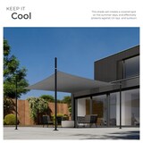 thumbnail of tectake Sonnensegel Sunny, wetterfestes HDPE-Material mit UV-Schutz - 5 x 7 m grau