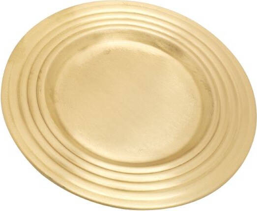 Teller-Ripp-Rand 15 cm matt, 15 cm außen, 9 cm innen, Messing, gold