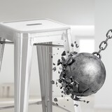 thumbnail of 4er Set Barhocker DOLAN - Metall Silber 43x43x76 cm | Barstuhl Tresenhocker Tresenstuhl Kneipenhocker Kneipenstuhl