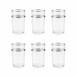 thumbnail of Tasses à thé en verre bords argent 175ml - lot de 6