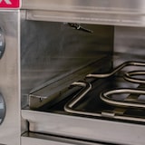 thumbnail of Romux® Forno de Pizza Eléctrico Compacto de 1 gaveta para 1 Pizza de 30 cm bancada em aço inox com Aquecimento Rápido | Temperatura 350°C - 1600 W