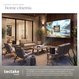 thumbnail of tectake Projectiescherm Cinema met inklapbaar statief 101 inch 16:9 4K HD beamerdoek presentatiescherm mobiel wit 310x220 cm