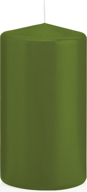 Stumpenkerzen Olive 130 x Ø 68 mm, 12 Stück