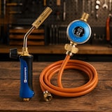 thumbnail of Chalumeau de soudure + Détendeur Propane + Tuyau gaz 1.5 m KEMPER