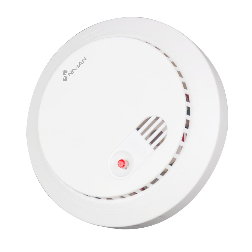 Nivian -Detector de humo - Inalámbrico 433MHz - Auto Reset tras alarma