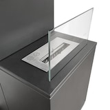 thumbnail of Camino a bioetanolo biocamino da terra Oslo in acciao nero L38xP38xH100