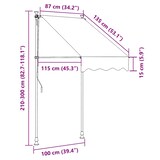 thumbnail of Tenda Da Sole Retrattile Manuale 100 Cm Antracite