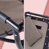 thumbnail of CASARIA® Sonnenliege Wetterfest Gartenliege mit Armlehne Kissen Liegestuhl Garten Braun