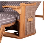 thumbnail of Strandkorb deVries PURE® Friesland Sylt XL - PE white kubu - Dessin 235 - inkl. Schutzhülle