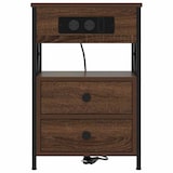 thumbnail of vidaXL Nachttisch mit Ladestation 2 pcs Braunes Eichenholz