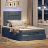 thumbnail of vidaXL Ottoman-Bett mit Matratzen & LEDs Dunkelgrau 120x190 cm Samt