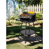 thumbnail of Tarrington House Holzkohlegrill rund Deluxe, Stahl, 53 x 66.5 x 83 cm, Grillrost Ø 48 cm, höhenverstellbarer Grillrost, fahrbar, schwarz