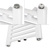 thumbnail of ECD Germany Badheizkörper Mittelanschluss 500×1800 mm Weiß, gerade, Thermostat-Set (Eck Wand)