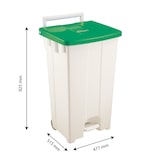 thumbnail of GILAC Collecteur à pédale 2 roues + couvercle - 100 L - Vert G614423