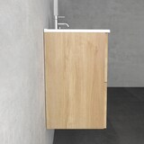 thumbnail of Vitra Badezimmer Möbel Set Waschbecken mit Unterschrank und LED-Spiegel | Waschbeckenunterschrank Hängend mit SoftClose-Funkt | Badschrank vormontiert