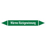 thumbnail of Rohrleitungskennzeichen Wärme Rückgewinnung - 100x15 mm Folie selbstklebend