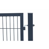 thumbnail of Gartentor Zauntor Einfahrtstor Stabmattenzaun Doppelflügel Anthrazit Grau 800 x 3500 mm