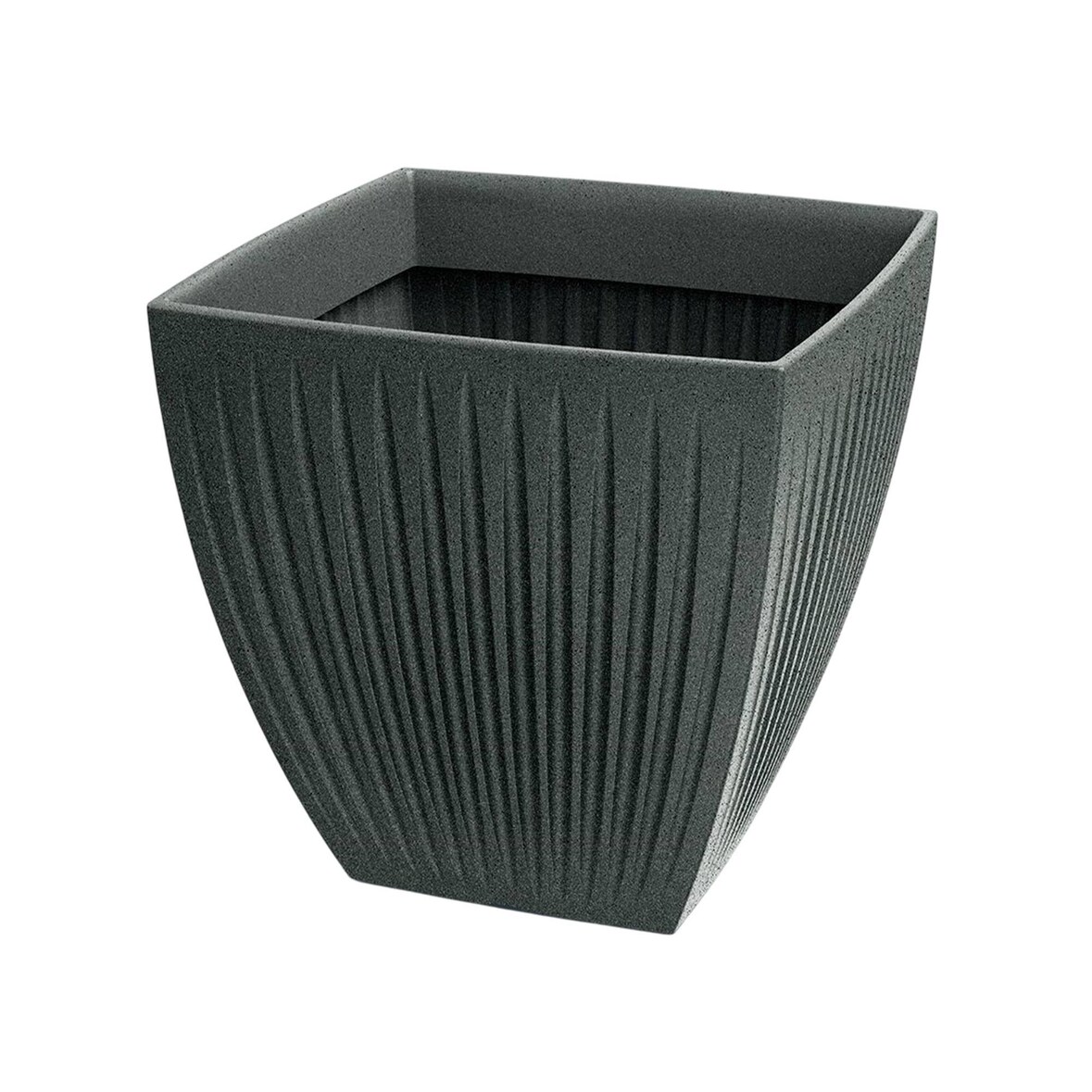WellHome - Vaso in plastica stampata a rotazione 17L Ø30x30cm colore Grigio Grafite - Latia Square MIDL