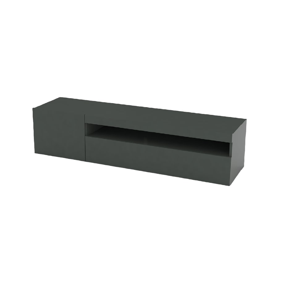 Web Furniture DAIQUIRI Porta TV Melaminico 150cm   Bianco Lucido