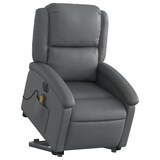 thumbnail of vidaXL Massagesessel mit Aufstehhilfe Elektrisch Grau Kunstleder